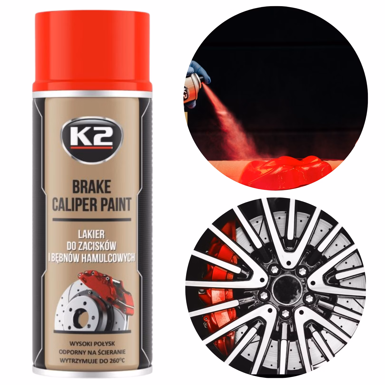 BRAKE CALIPER 400ml red ספריי קליפר אדום