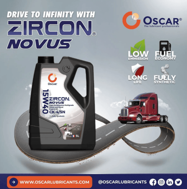 שמן מנוע OSCAR CK4 4x4L 15W40